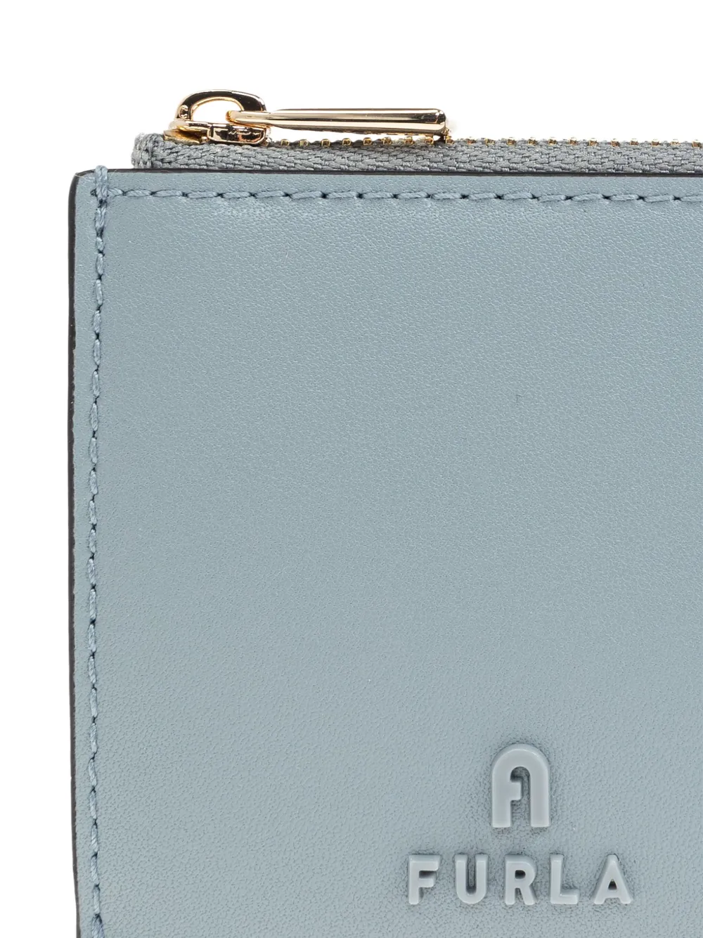 Furla zip bear-print cardholder Blauw