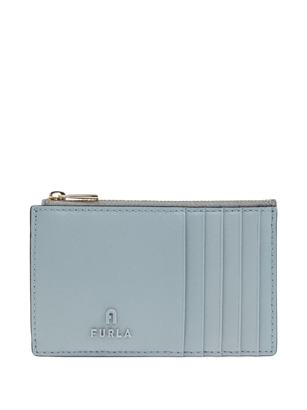 Furla zip bear-print cardholder Blauw