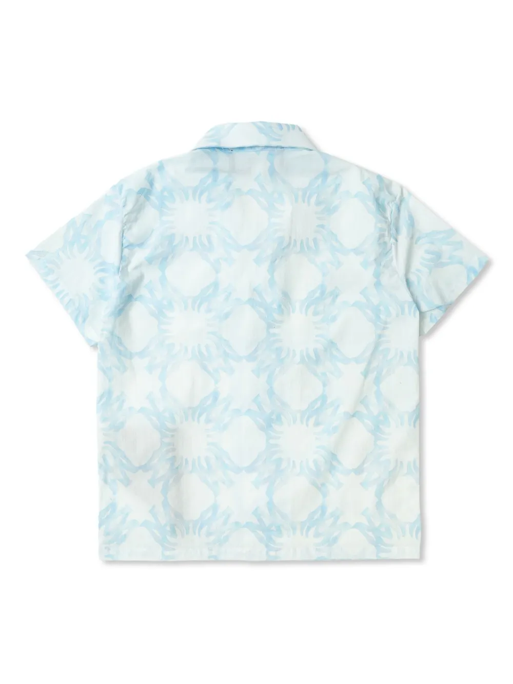 AMIRI KIDS short-sleeve patterned shirt Blauw