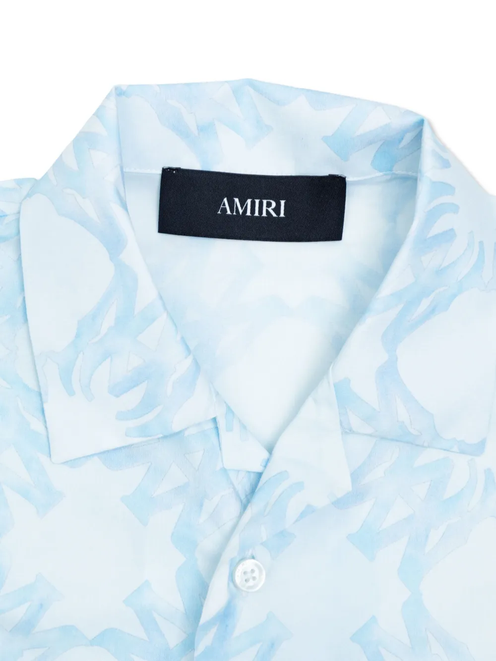 AMIRI KIDS short-sleeve patterned shirt Blauw