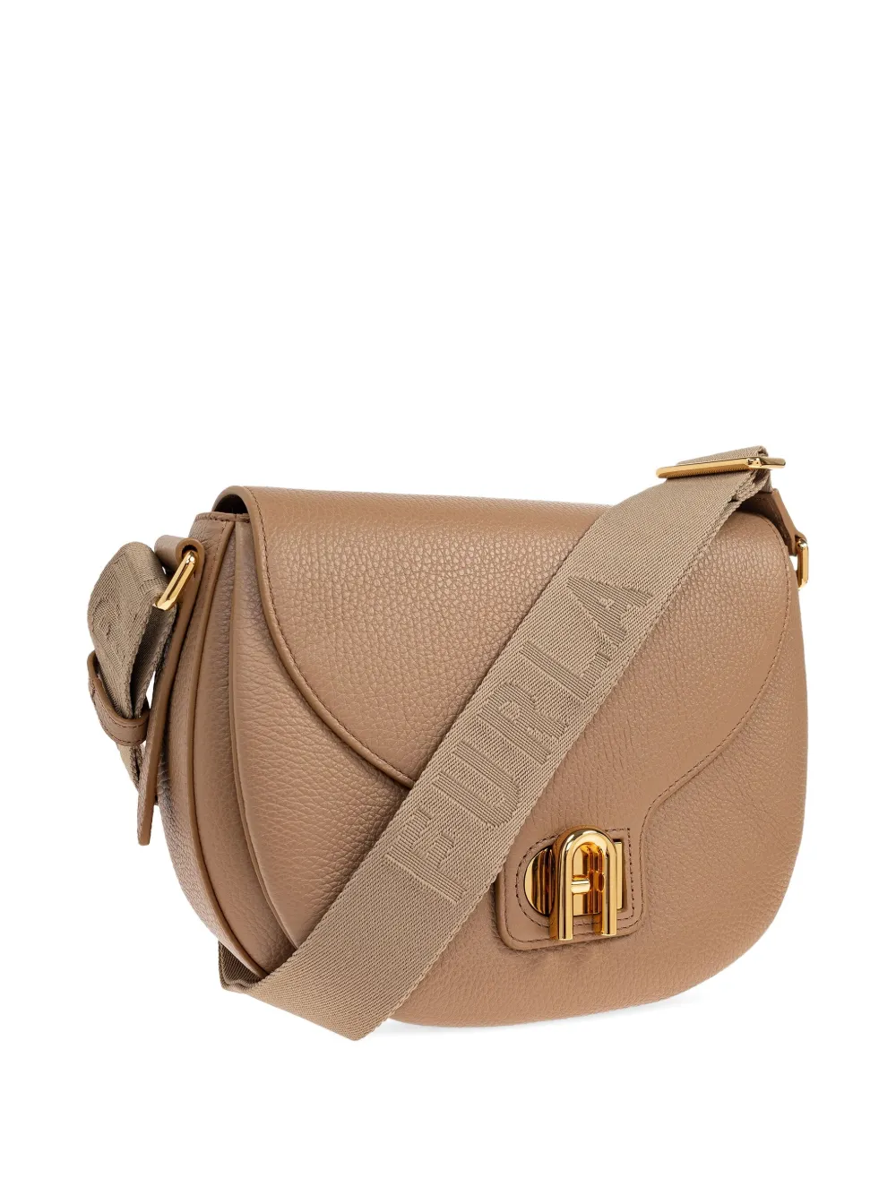 Furla Shopper met logoplakkaat Bruin