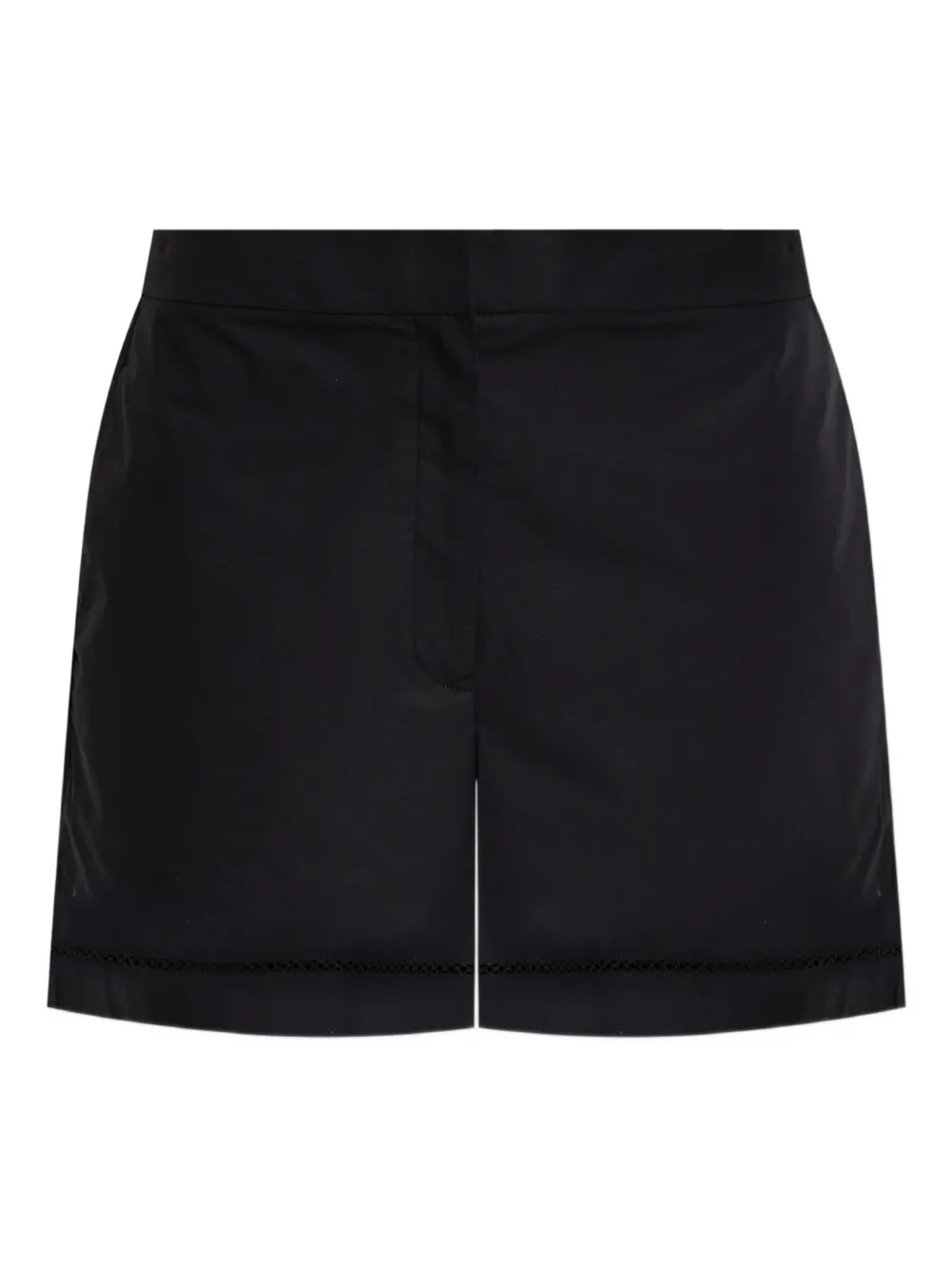 Theory eyelet-detail poplin shorts | Black | Image 1