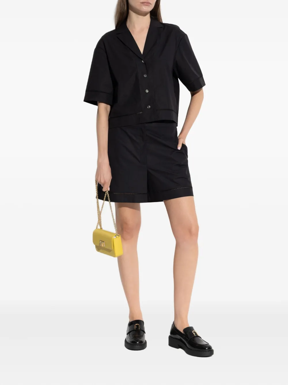 Theory eyelet-detail poplin shorts | Short Shorts | Image 2