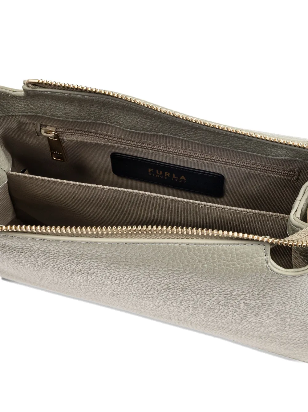 Furla Nuvola Panna kleine leren crossbodytas Grijs