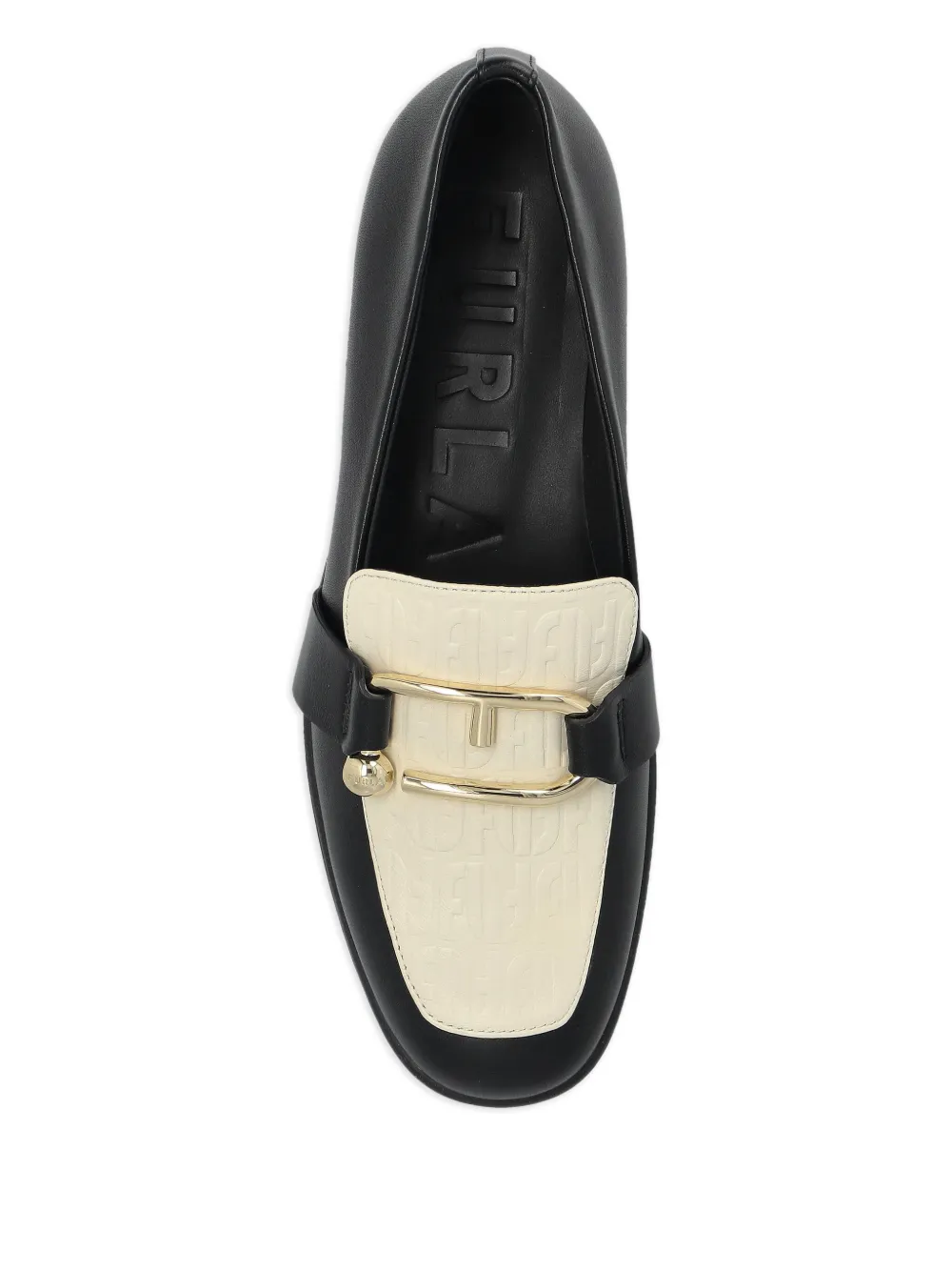 Furla Leren loafers Zwart