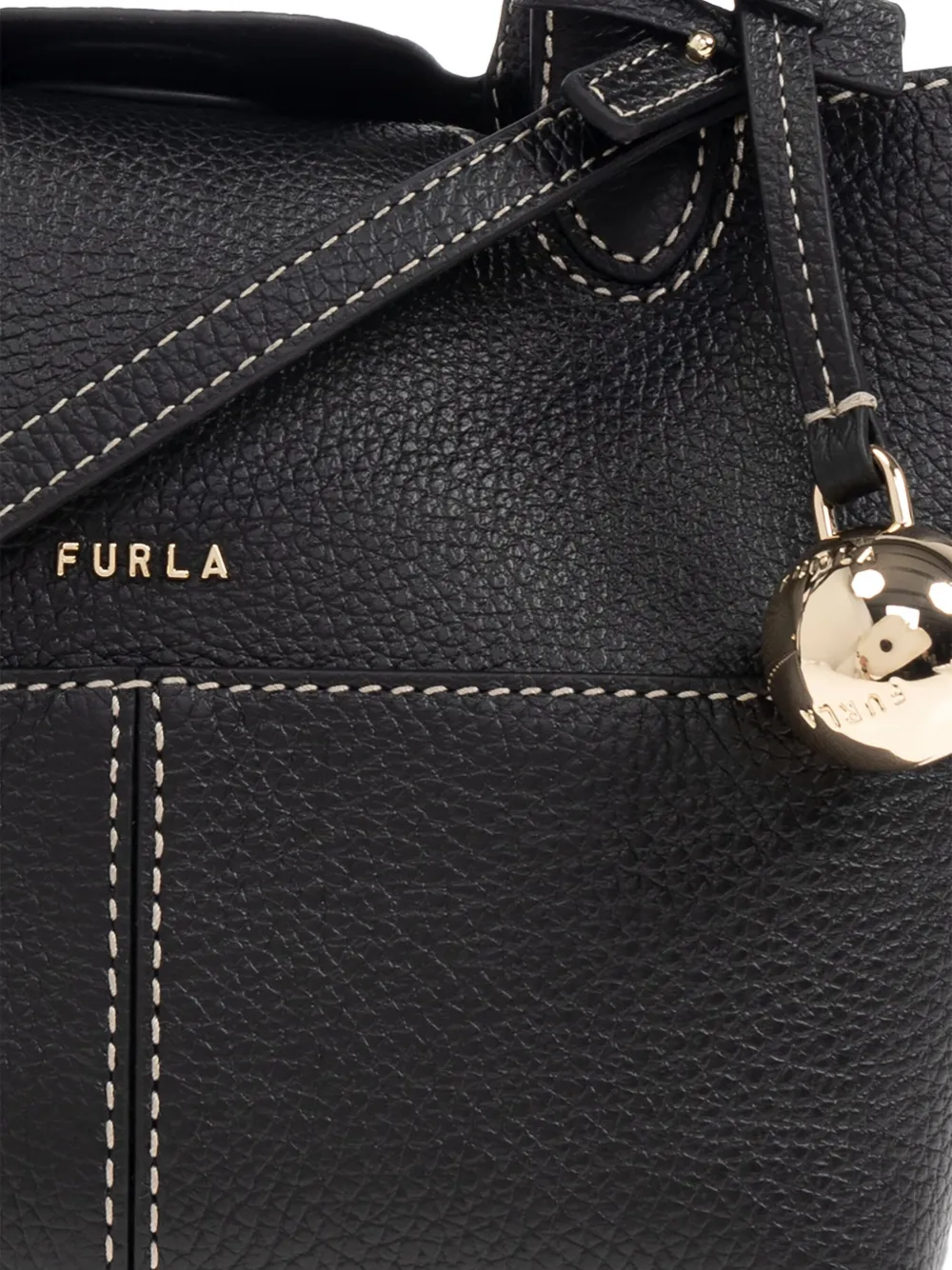 Furla Kleine Primrose leren tas met handgreep Zwart