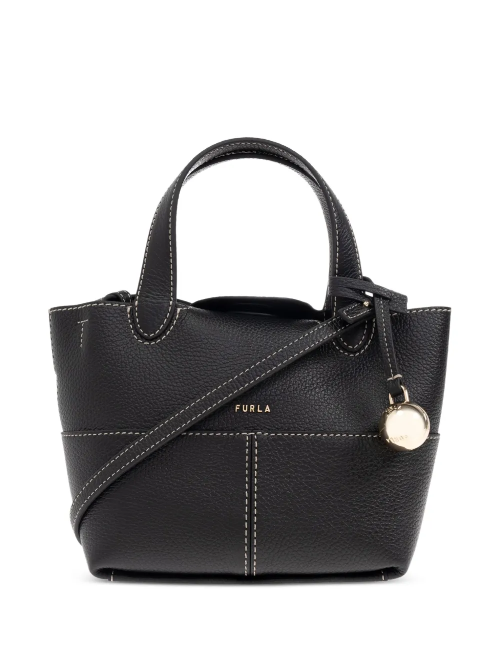 Furla Kleine Primrose leren tas met handgreep Zwart
