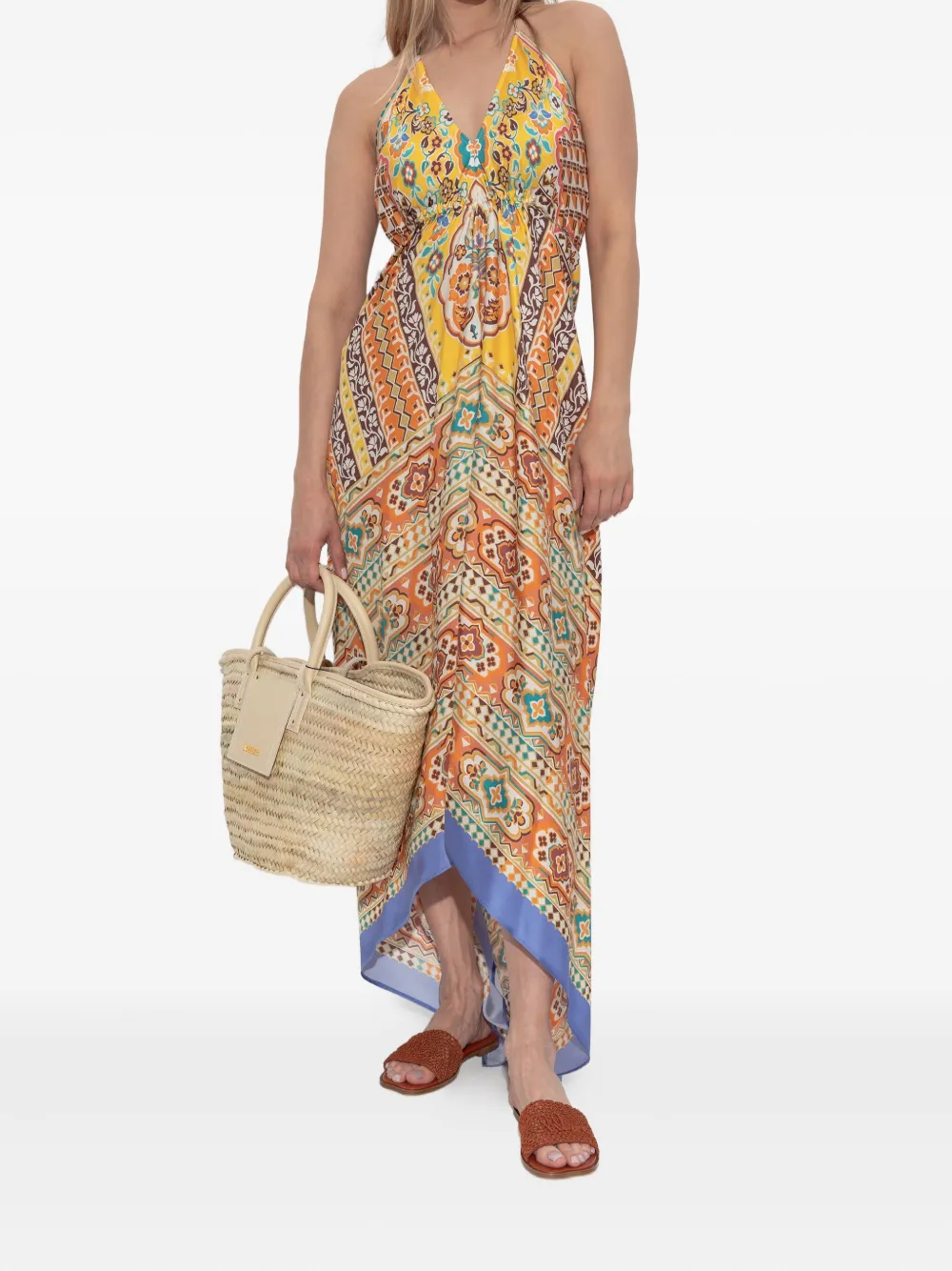 ETRO halter-neck patterned dress Oranje