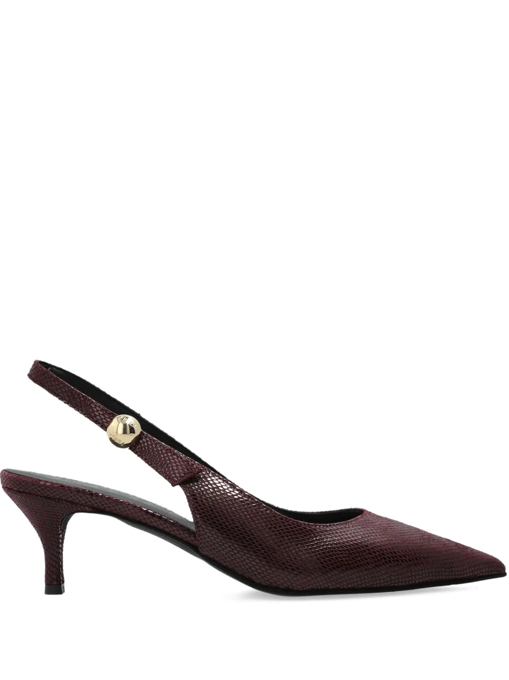 Furla 65mm leather heeled pumps Purple