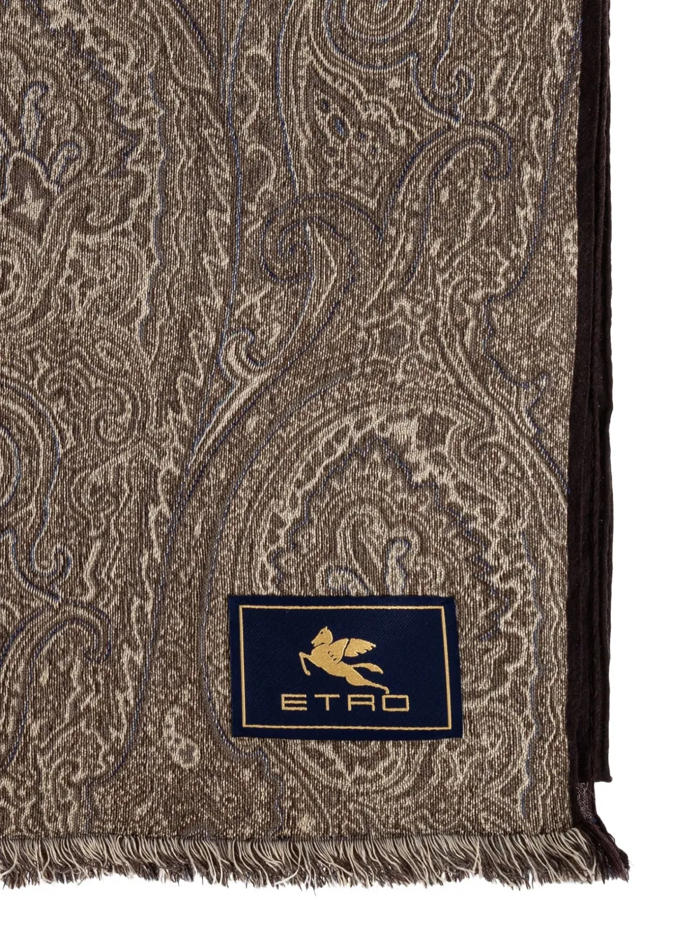 ETRO Sjaal met paisley-print Bruin