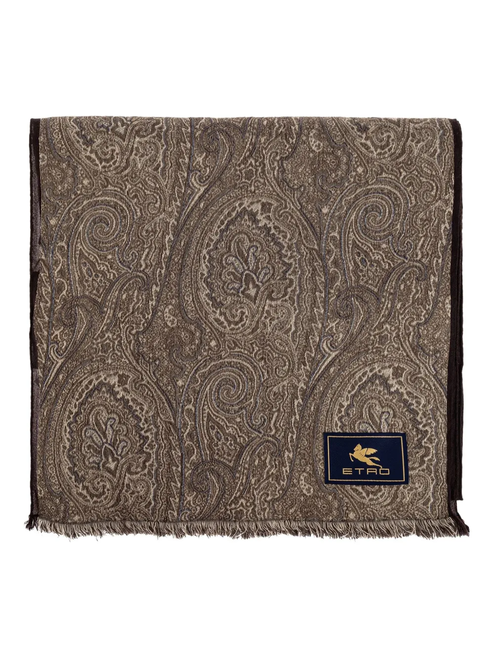 ETRO Sjaal met paisley-print Bruin