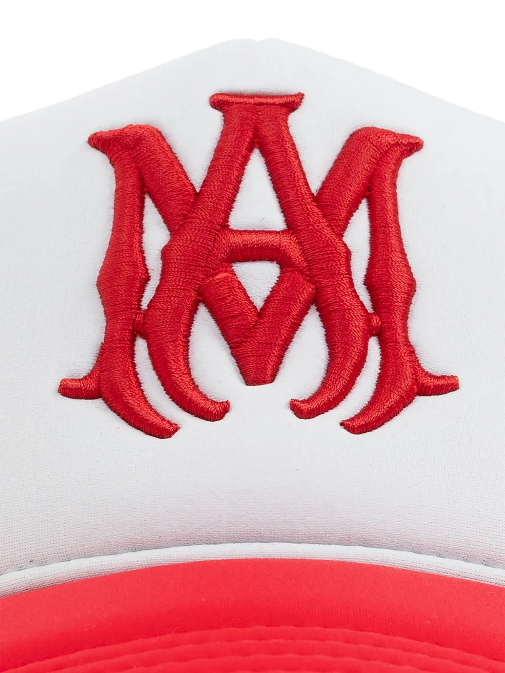 AMIRI Truckerpet met geborduurd logo en mesh Wit