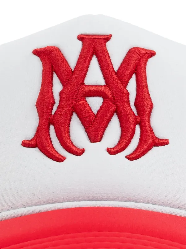 AMIRI logo-embroidered Mesh Trucker Cap | White | FARFETCH