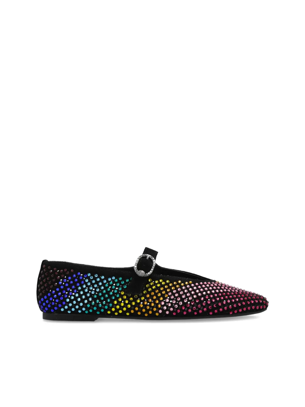 Kurt Geiger Mayfair Crystal-embellished Ballet Flats In Multi