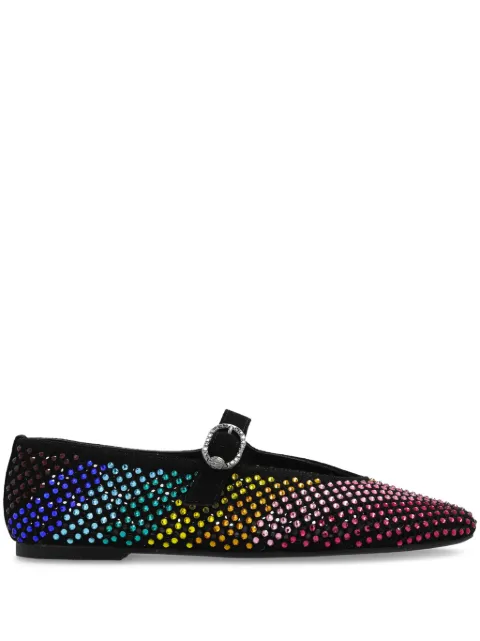 Kurt Geiger London Mayfair crystal-embellished ballet flats