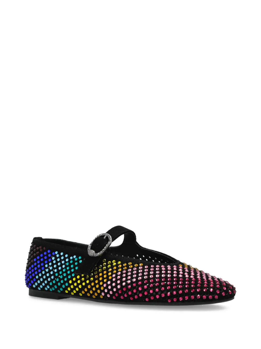 Kurt Geiger London Mayfair ballerina's verfraaid met kristallen Zwart