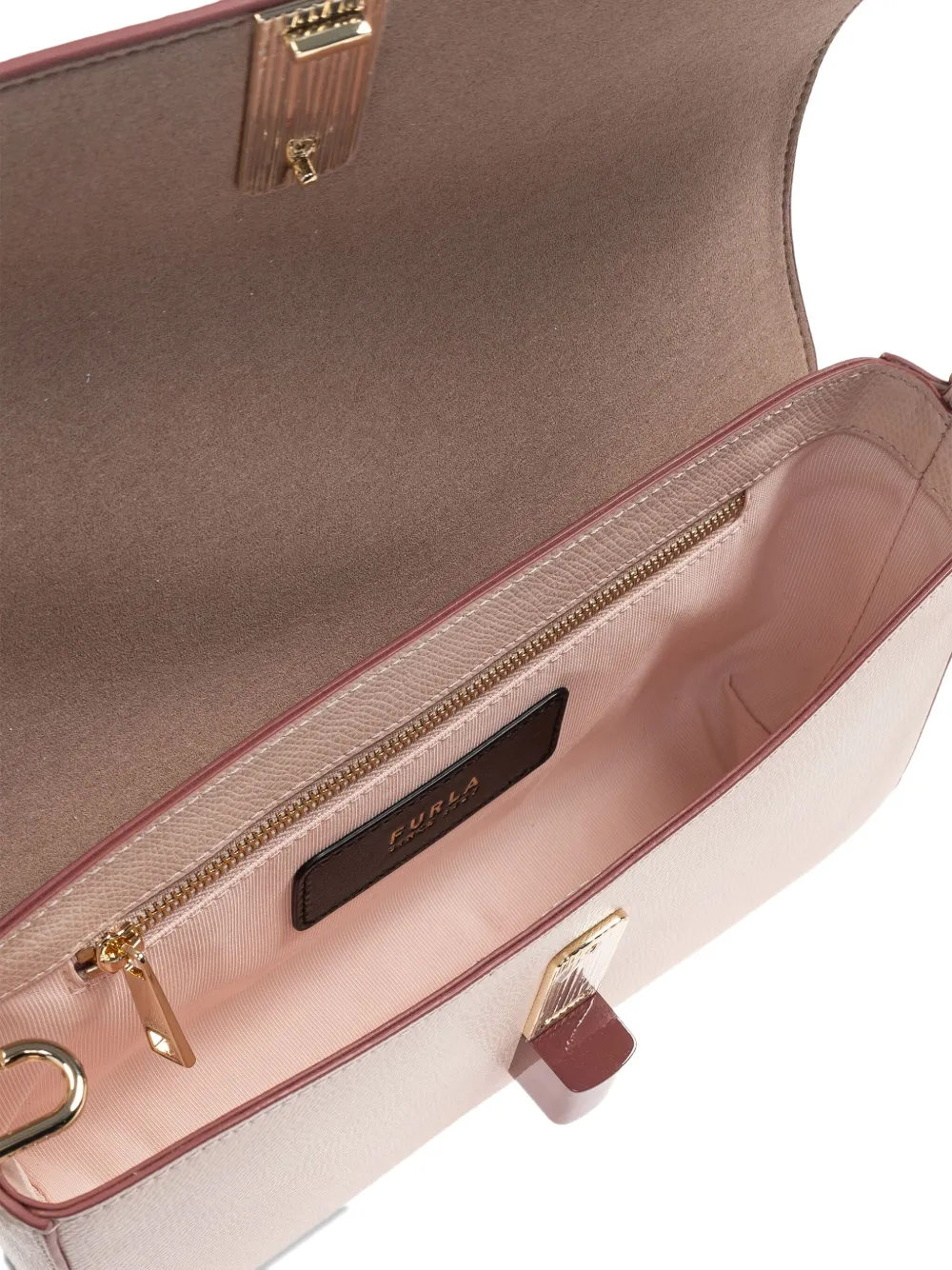 Furla Iride leather crossbody bag Beige