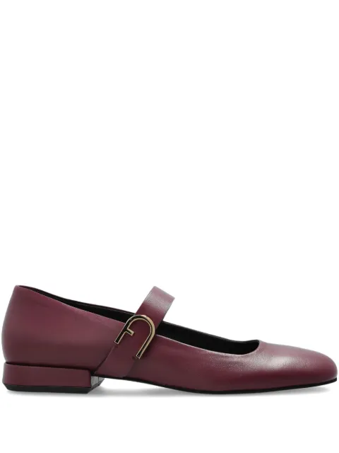 Furla buckle-strap ballerina shoes