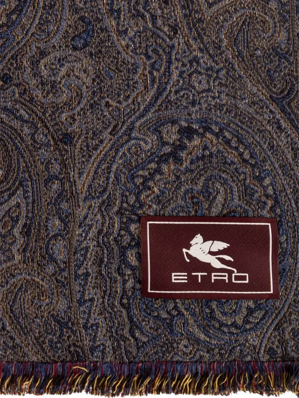 ETRO ペイズリー スカーフ | グレー | FARFETCH JP