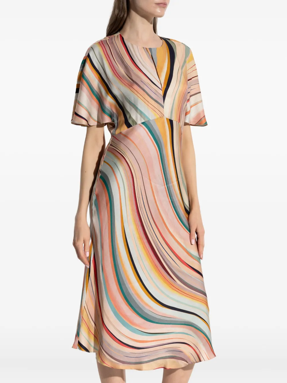 PS Paul Smith Swirl jurk met klokmouwen Roze
