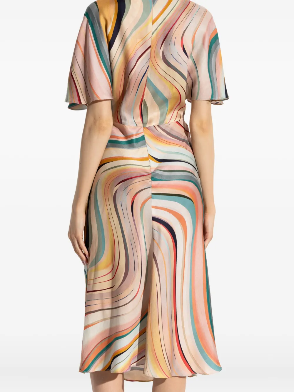 PS Paul Smith Swirl jurk met klokmouwen Roze