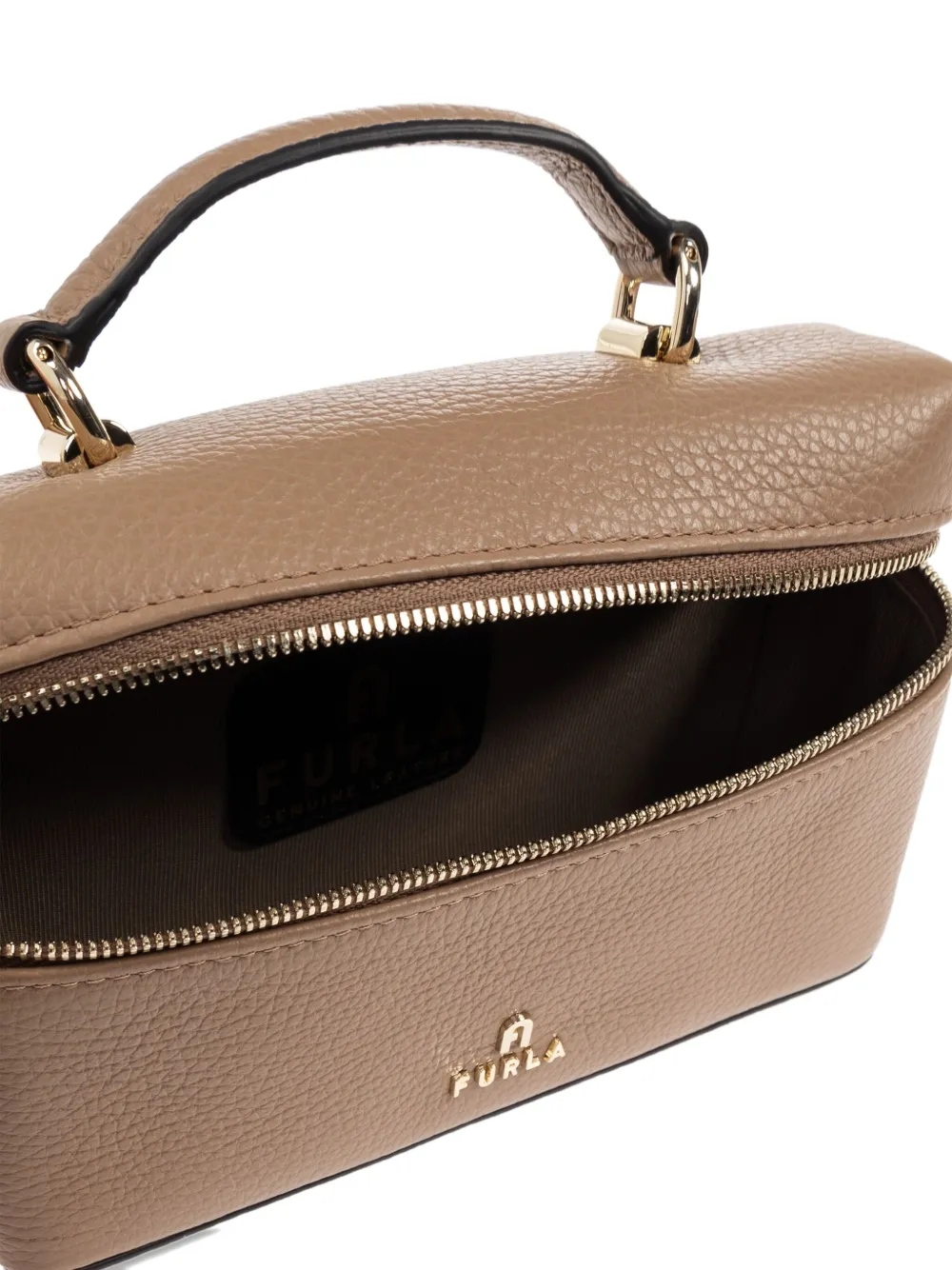 Furla Camelia tas met handgreep en rits Beige