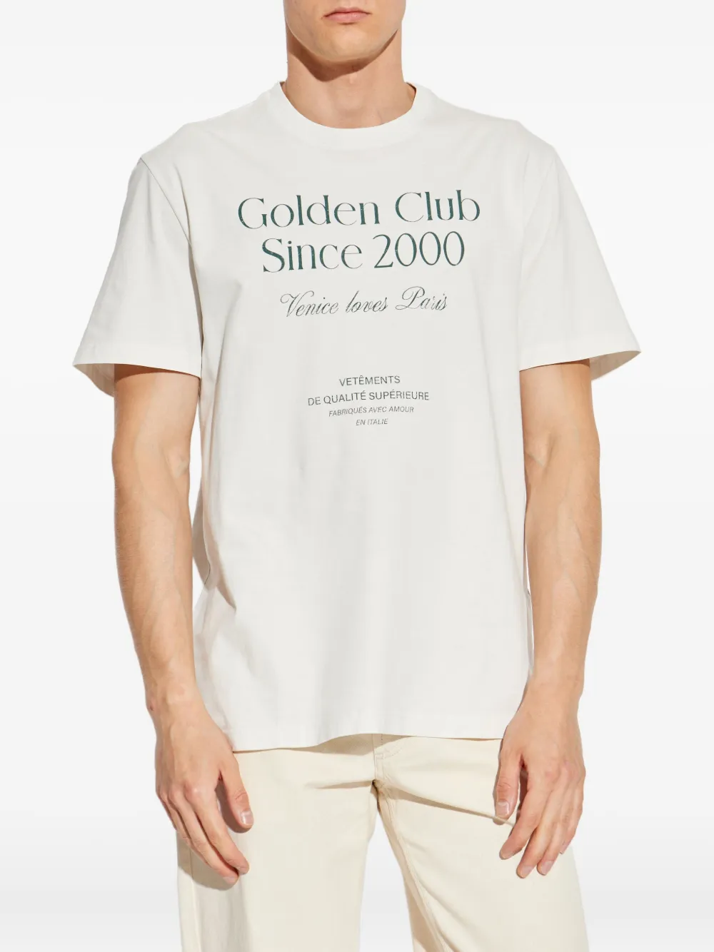 Golden Goose logo-print cotton T-shirt Wit