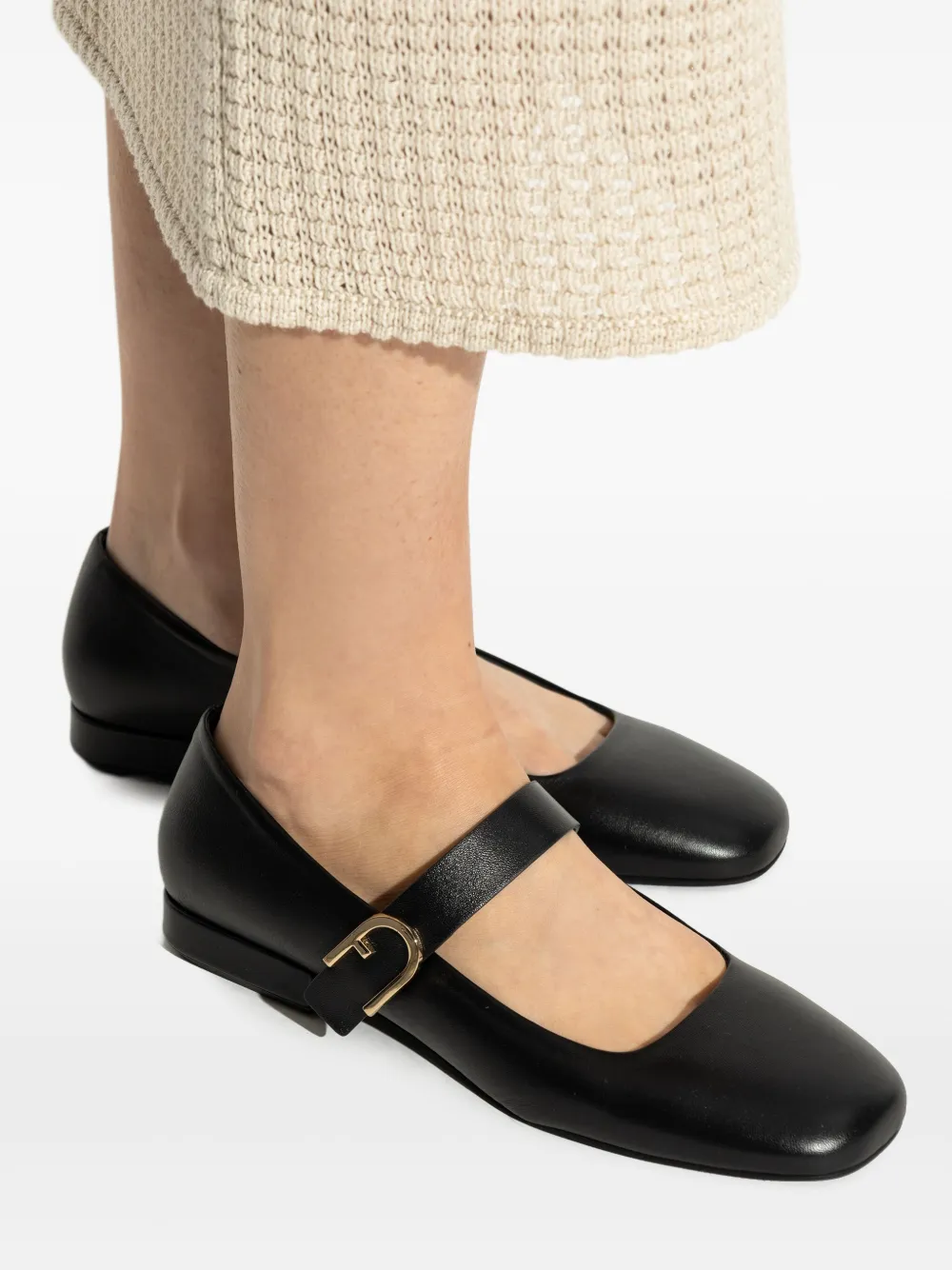 Buckle-Strap Ballets Shoes