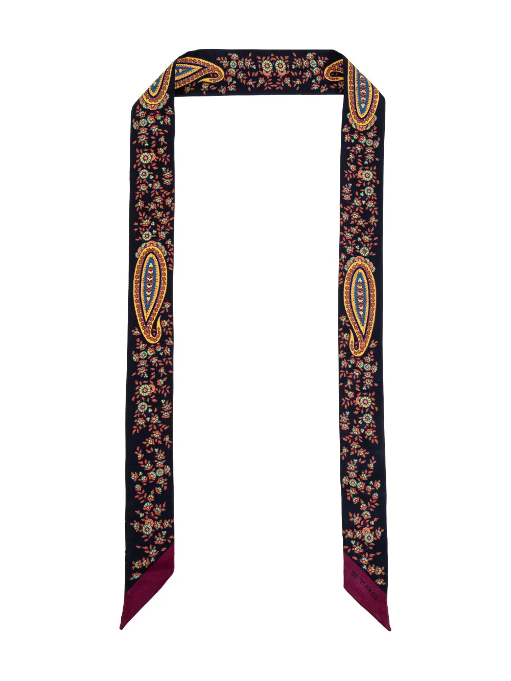 ETRO Zijden sjaal met paisley-print Blauw