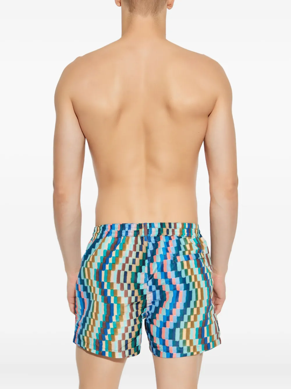 Paul Smith Zwembroek met abstracte print Blauw