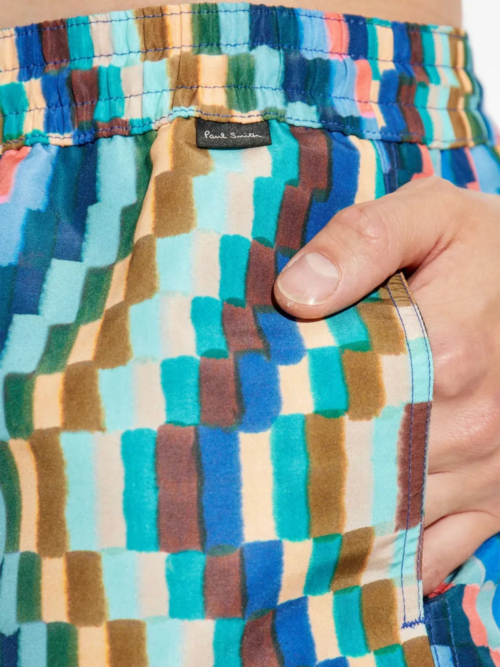 Paul Smith Zwembroek met abstracte print Blauw