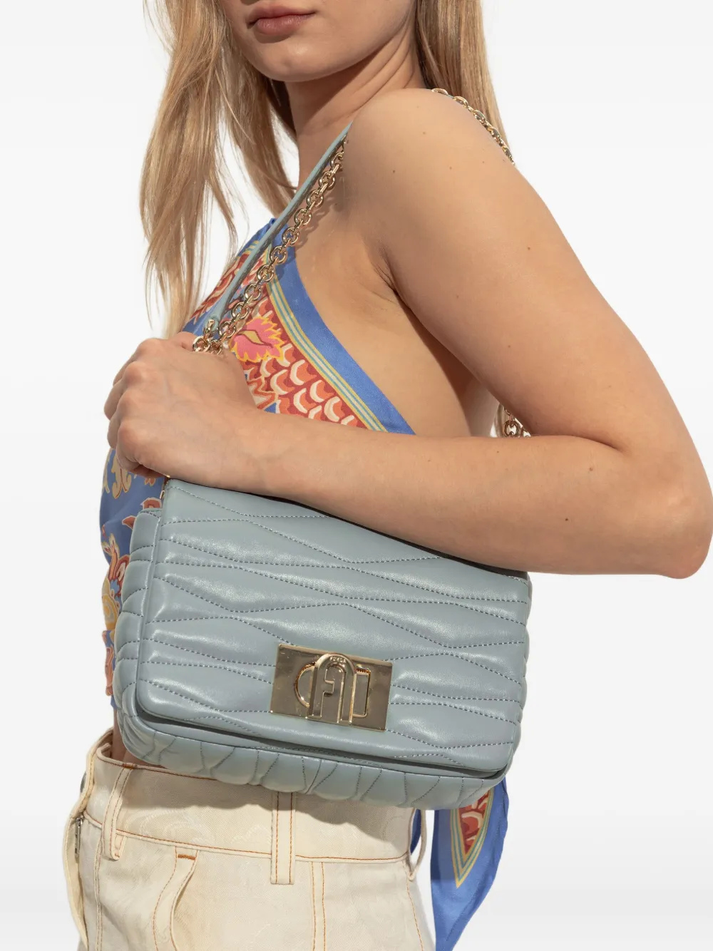 Furla Gewatteerde schoudertas Blauw