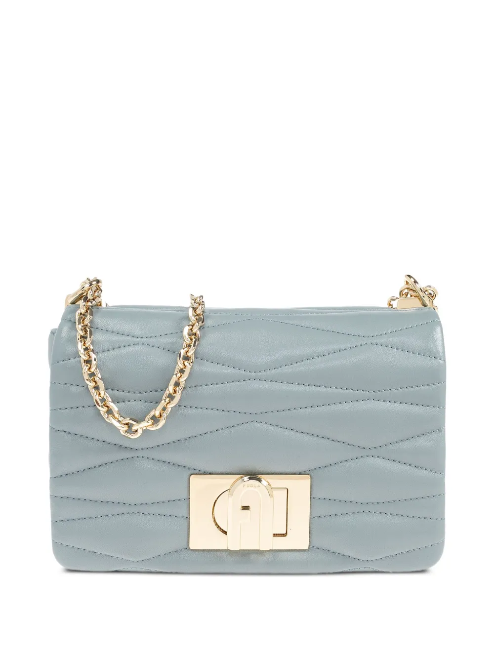 Furla quilted shoulder bag - ブルー Furla quilted shoulder bag - ブルー