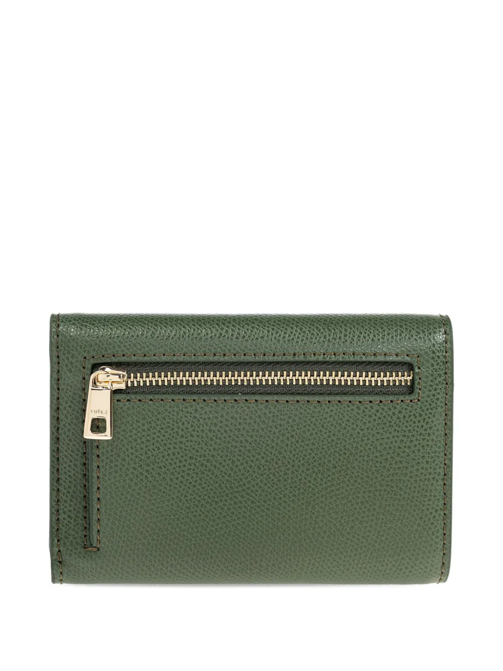 Furla textured clasp wallet Groen
