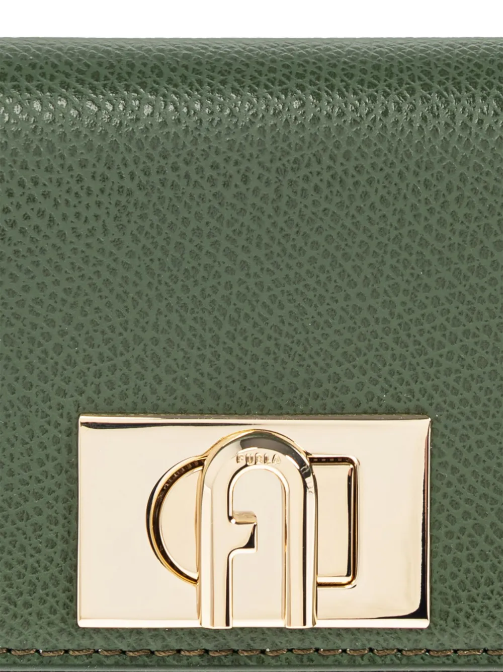 Furla textured clasp wallet Groen