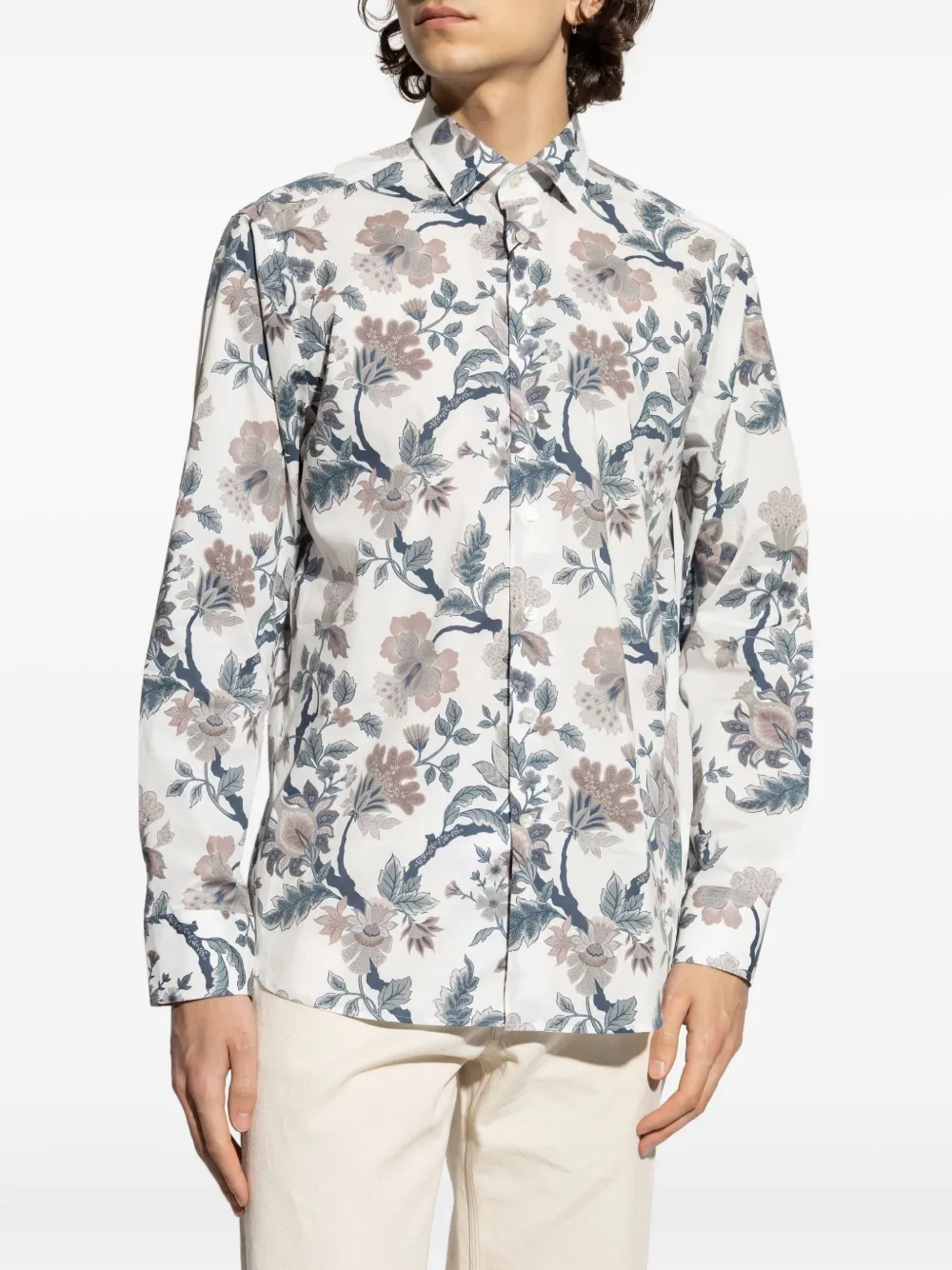 ETRO Overhemd met bloemenprint Wit