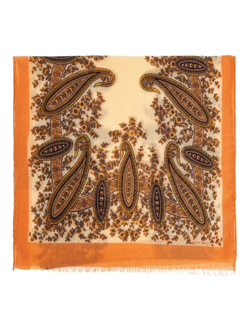 ETRO Sjaal met paisley-print Beige