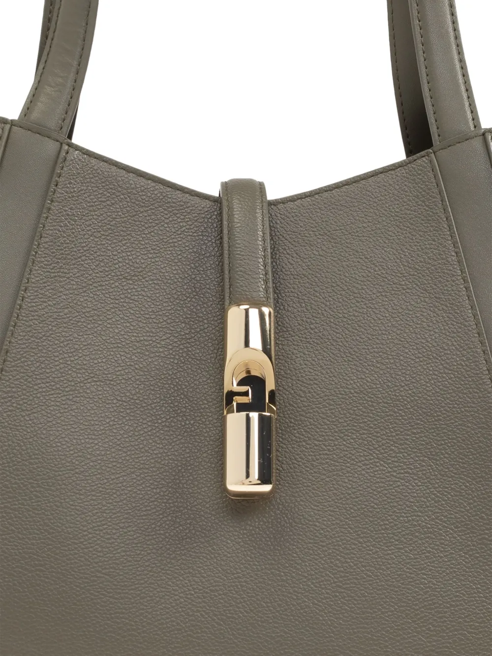 Furla Goccia leren shopper Groen