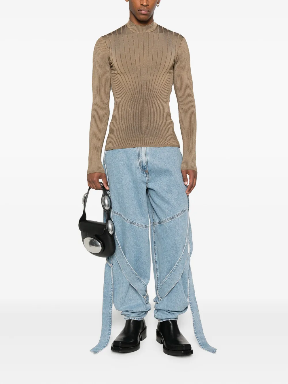 Mugler ribbed high-neck jumper | Knitted Sweaters | Image 2
