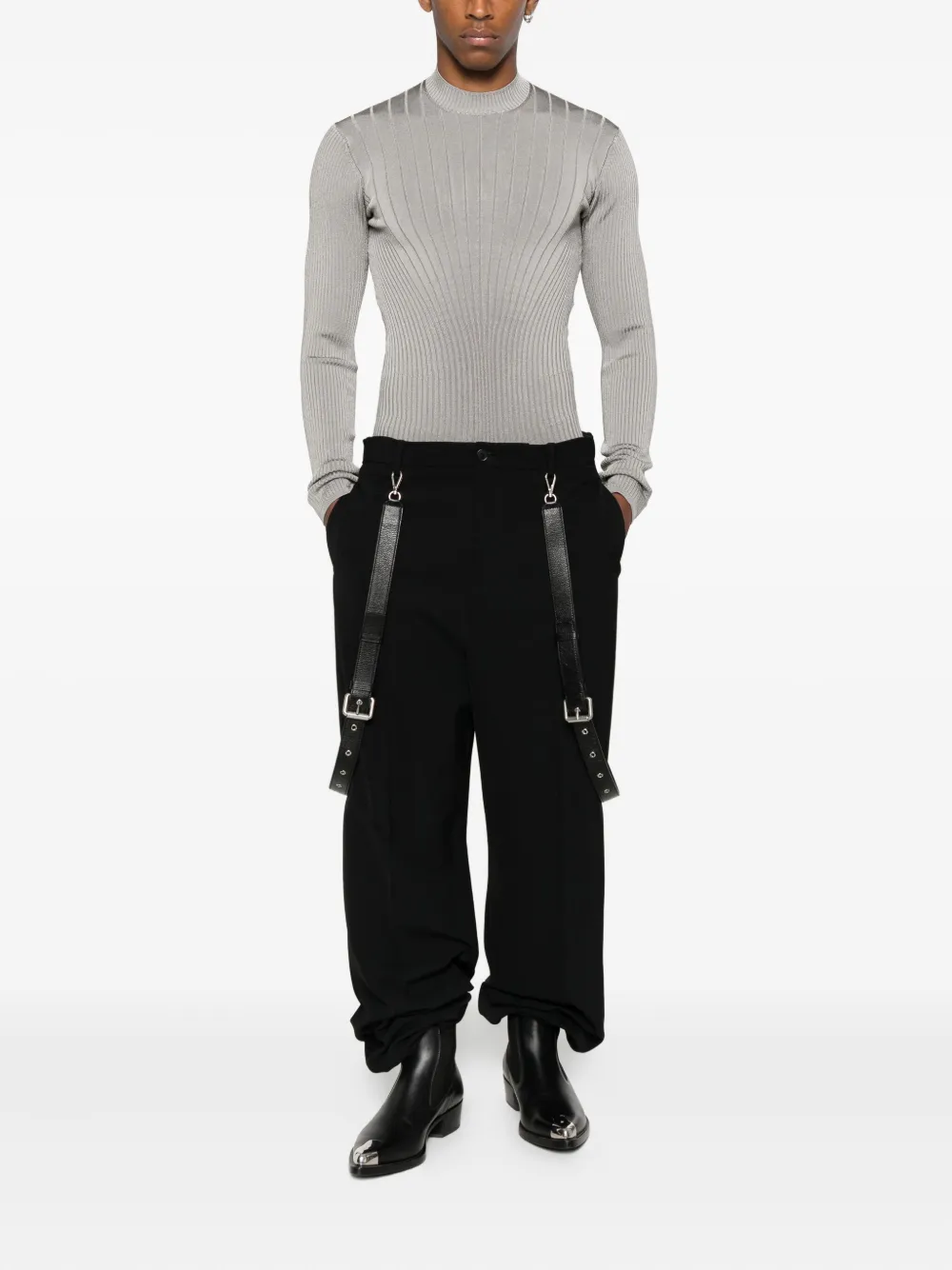 Mugler ribbed high-neck sweater | Knitted Sweaters | Image 2