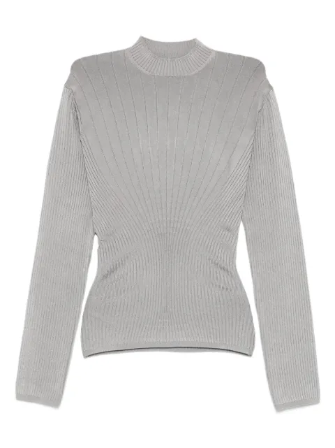 Mugler ribbed high-neck sweater