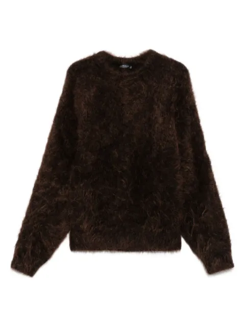 Mugler fluffy crew-neck sweater