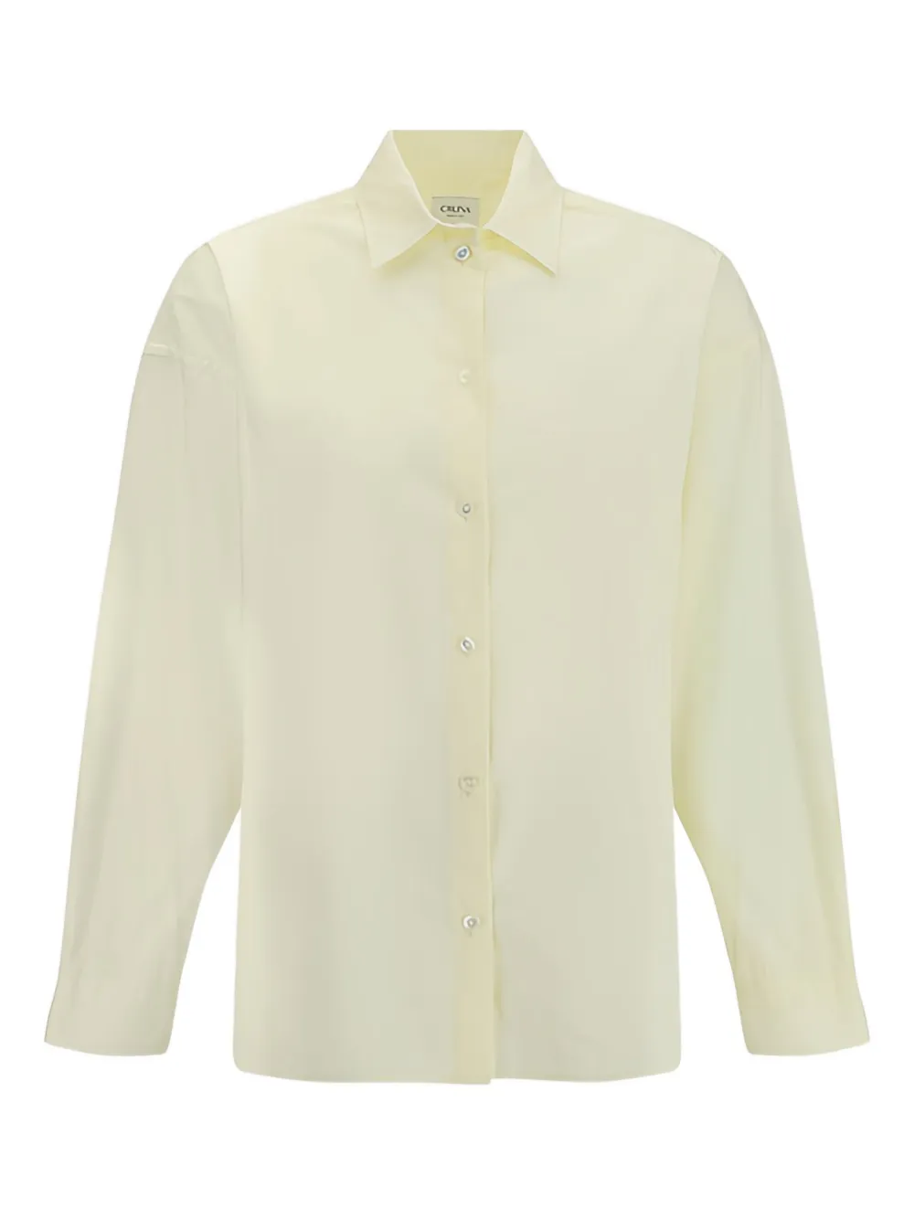 classic-collar button-front shirt
