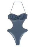 Ermanno Scervino denim cut-out swimsuit - Blue