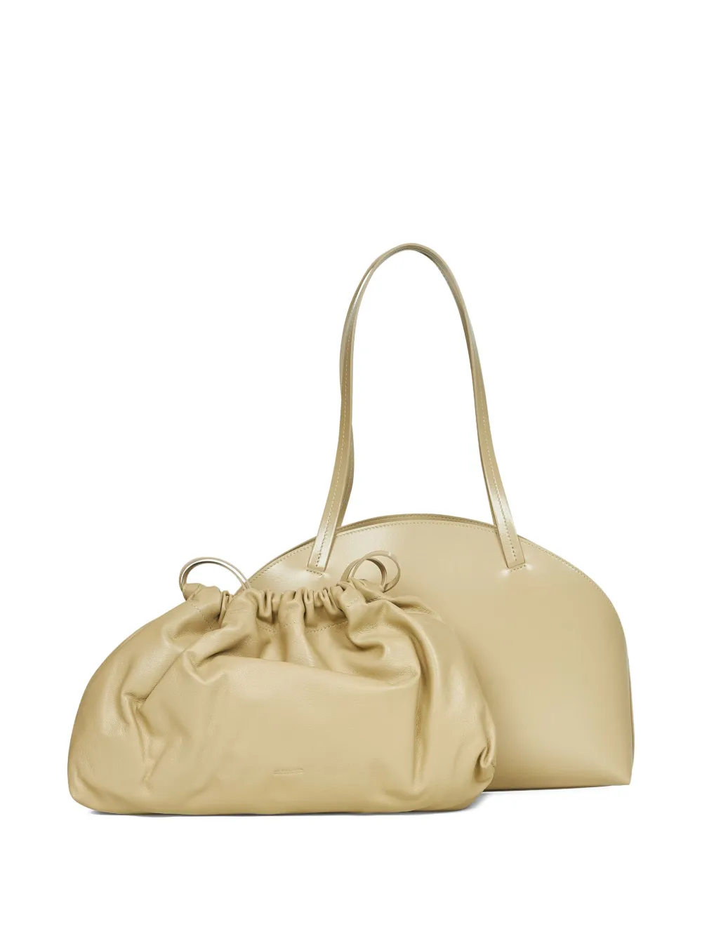 Jil Sander medium Curve shoulder bag Beige