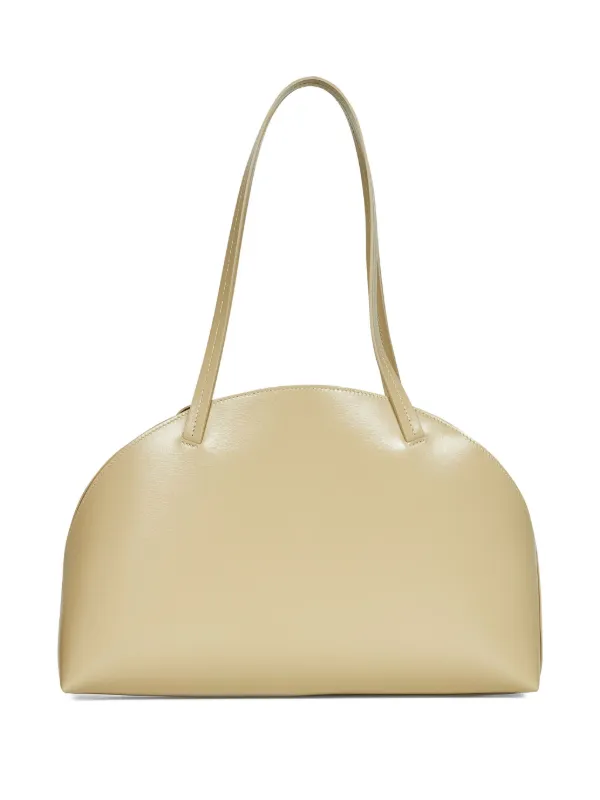 Jil Sander Large Curve パルメラートレザーバッグ Jil Sander Curve レザーショルダーバッグ | ブラウン | FARFETCH JP