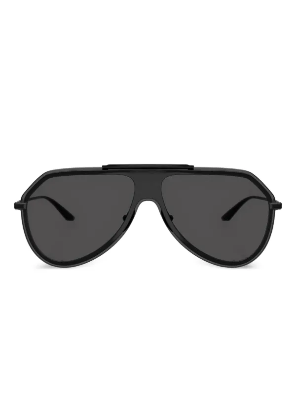 Dolce & Gabbana Eyewear ラウンドフレーム サングラス | ブラック 