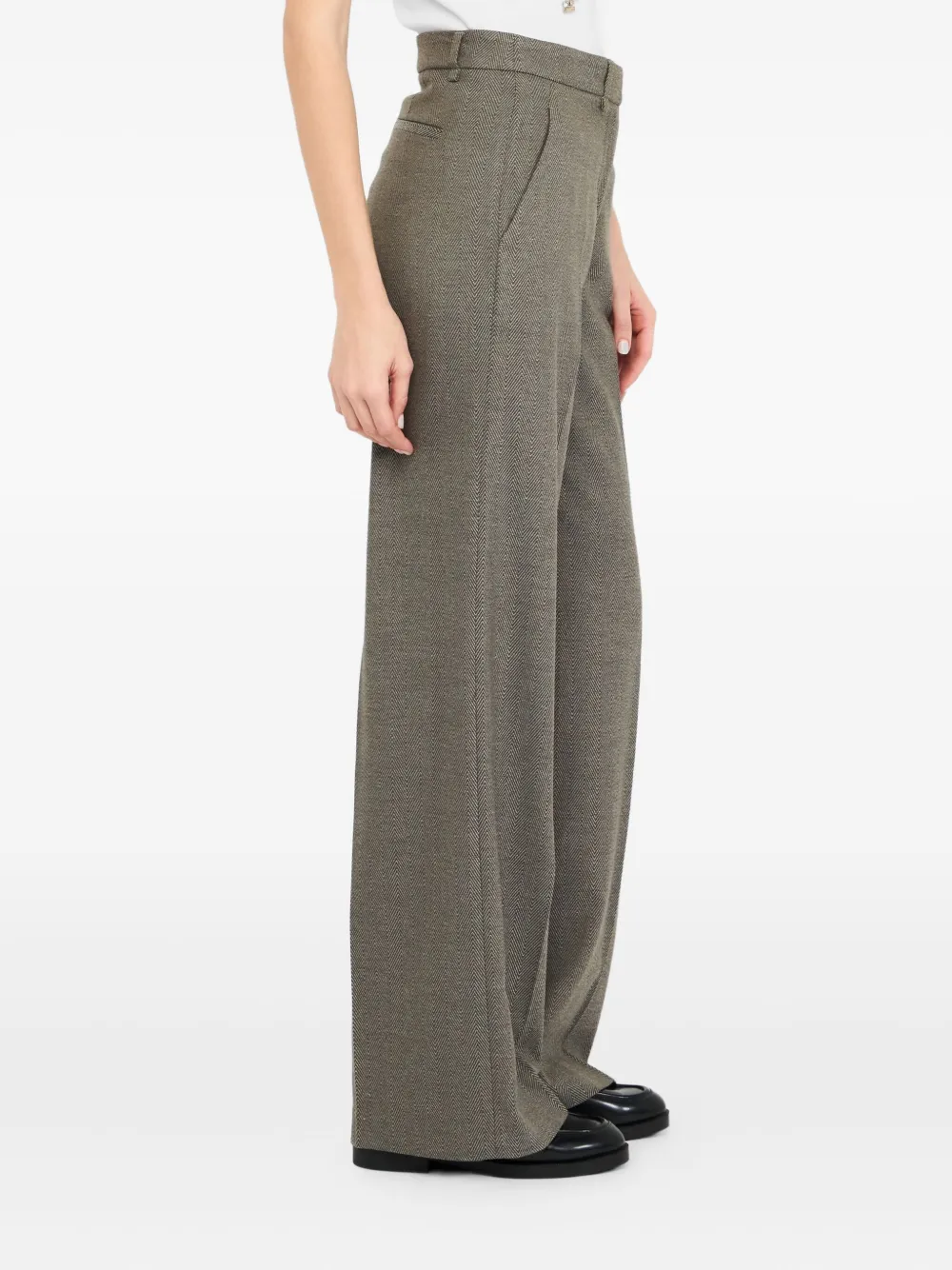 LIU JO Broek met chevron streep Groen