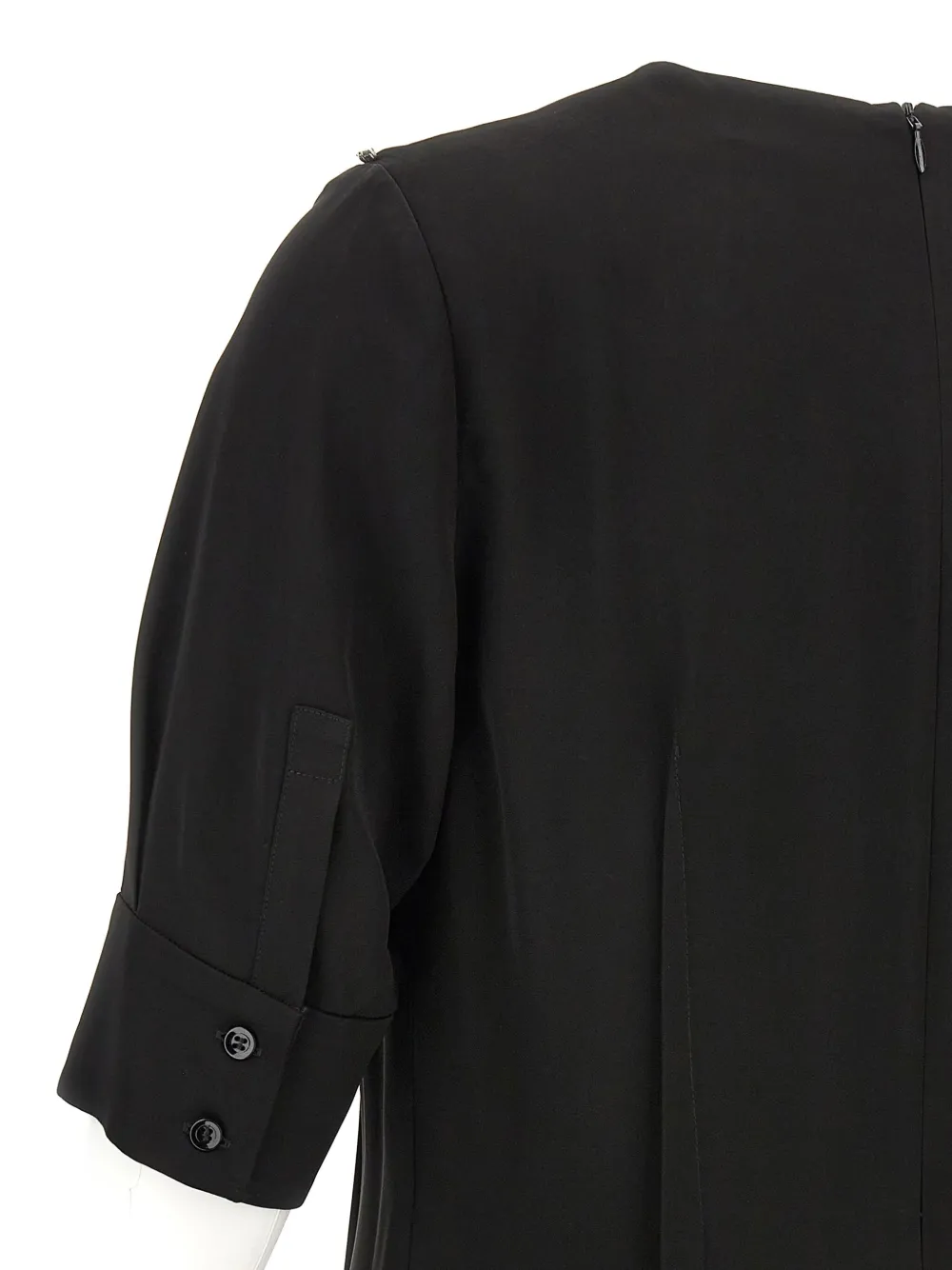 Sportmax Jurk met ronde hals en korte mouwen Zwart