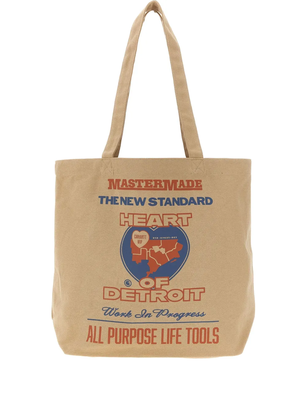 Carhartt WIP Shopper met grafische print Beige